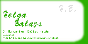helga balazs business card
